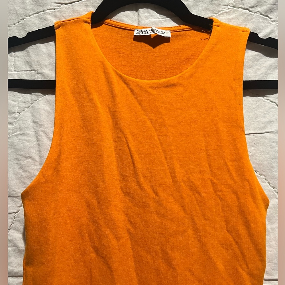 Zara’s Mini Sleeveless Orange Dress Sz:Medium - Picture 3 of 10